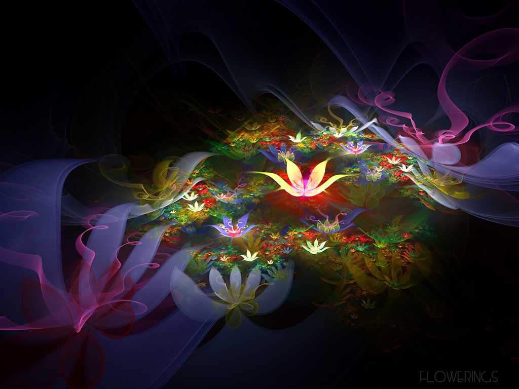 3D Dream flower wallpaper Abstract #1 - 1024x768