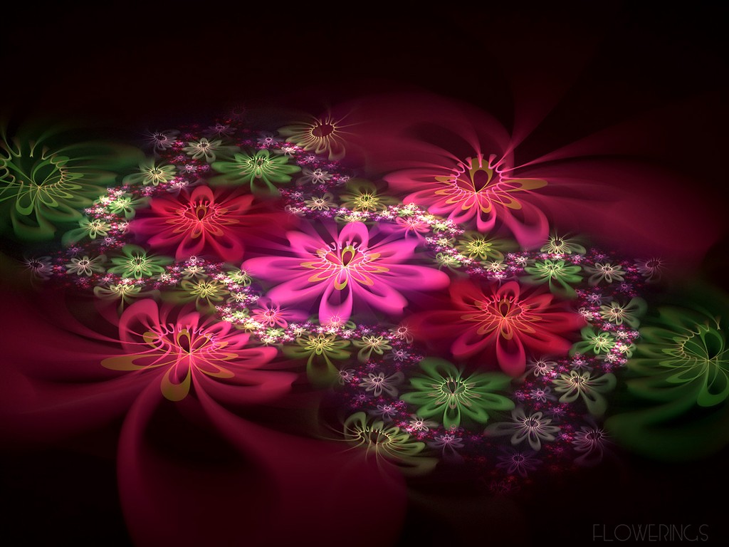 3D Dream flower wallpaper Abstract #13 - 1024x768