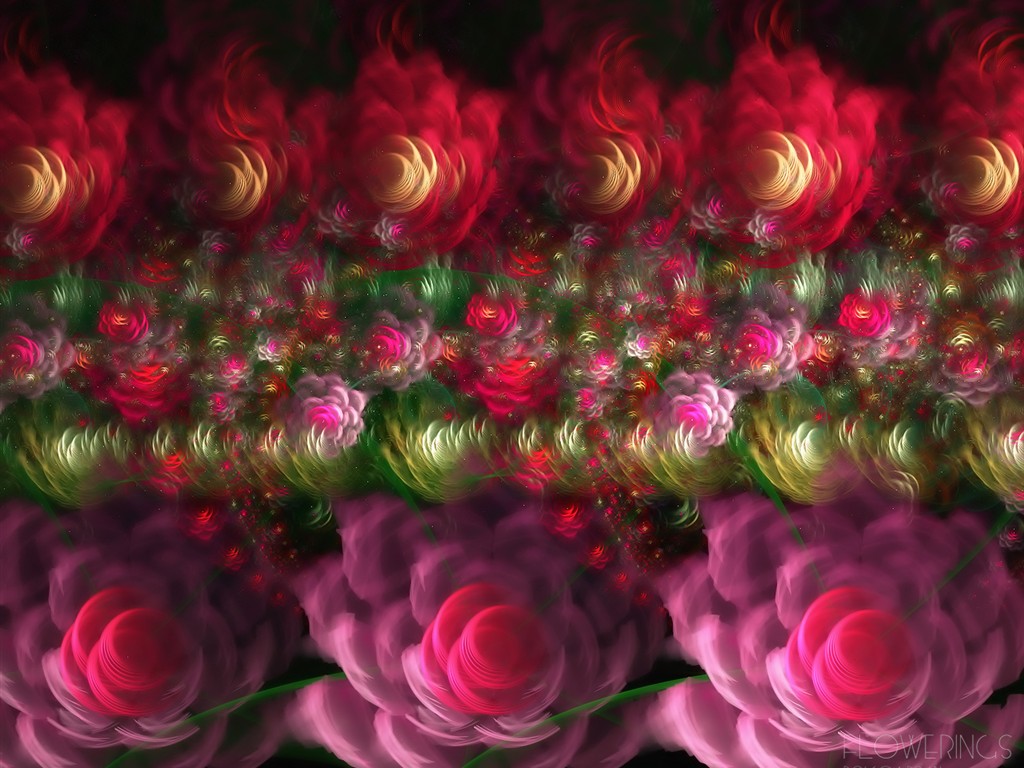 3D Wallpaper Abstract Flower Dream #23 - 1024x768