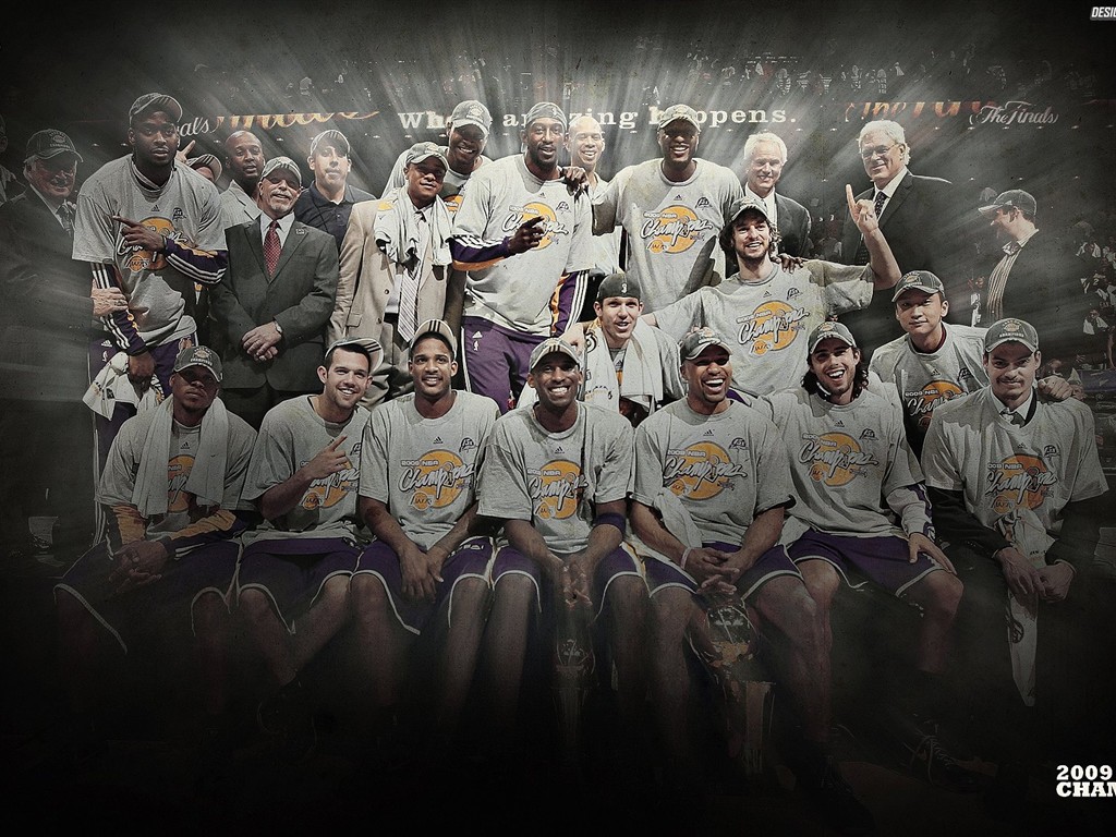 NBA2009总冠军湖人队壁纸2 - 1024x768