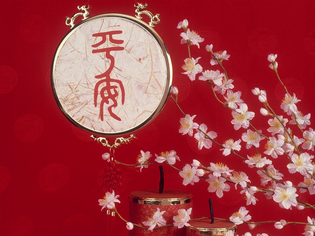 中国風お祭り赤壁紙 #44 - 1024x768