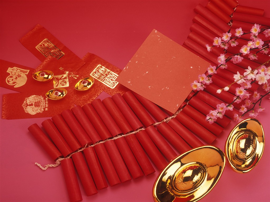 Vent de la Chine papier peint rouge festive #54 - 1024x768