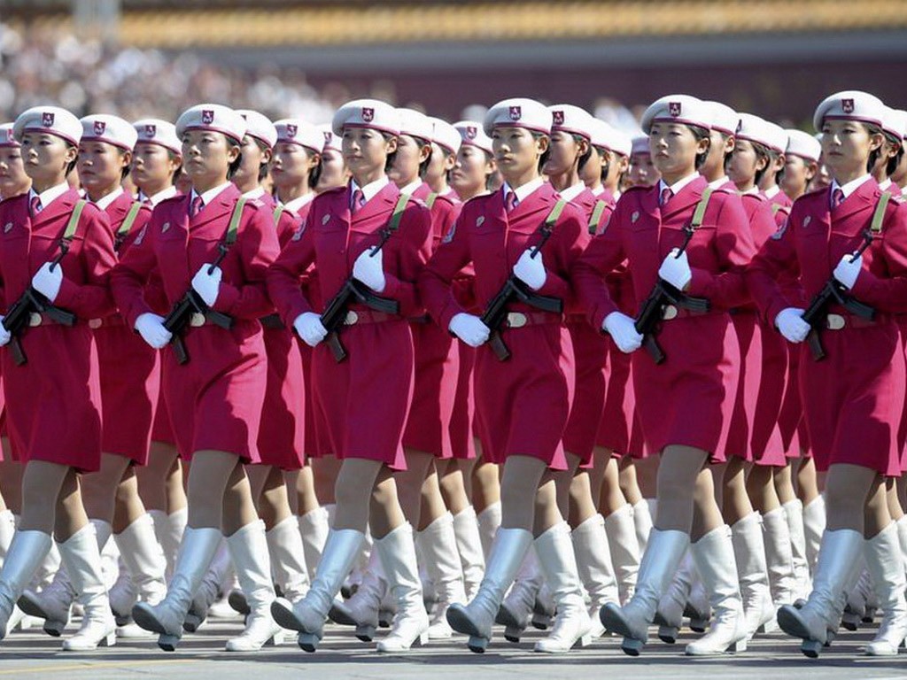 Национальный День военного парада на 60-й годовщины женский обои #6 - 1024x768