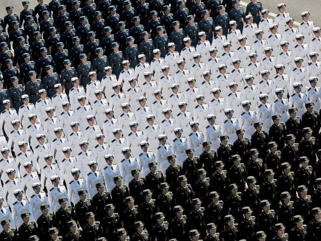 Национальный День военного парада на 60-й годовщины женский обои #7 - 1024x768