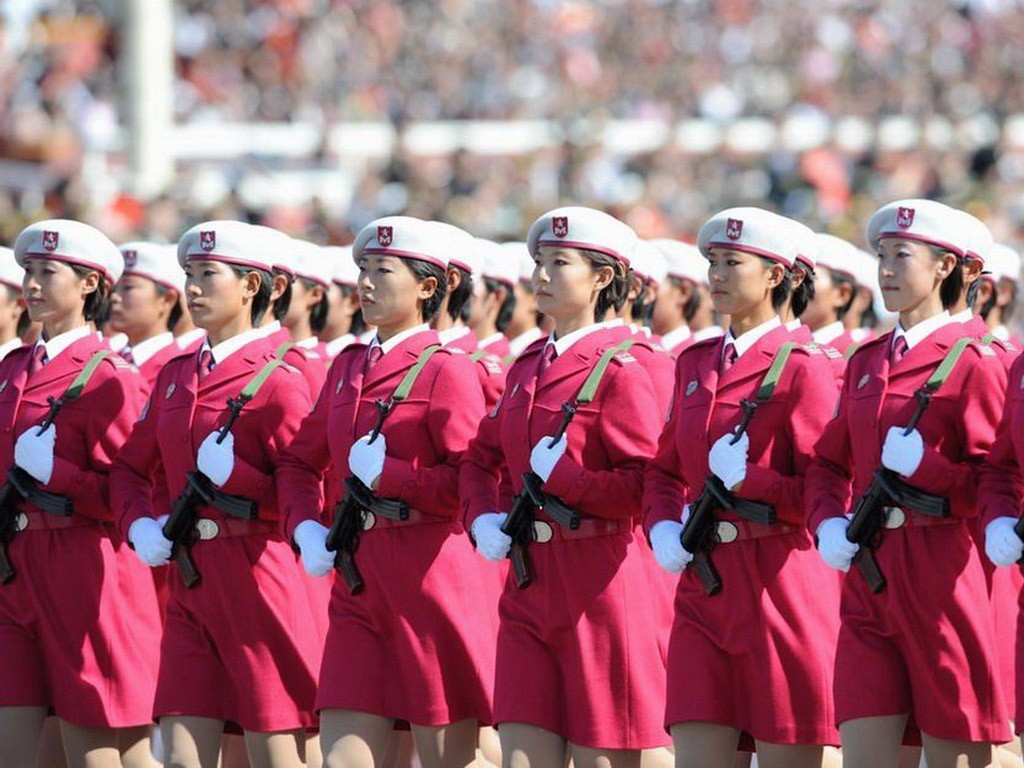 Национальный День военного парада на 60-й годовщины женский обои #9 - 1024x768
