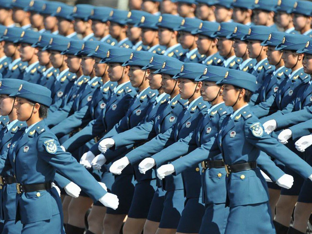 National Day military parade on the 60th anniversary of female wallpaper #14 - 1024x768