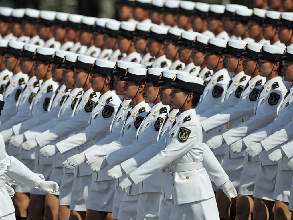 Национальный День военного парада на 60-й годовщины женский обои #18 - 1024x768