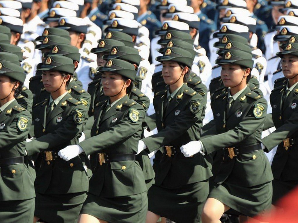 Национальный День военного парада на 60-й годовщины женский обои #23 - 1024x768