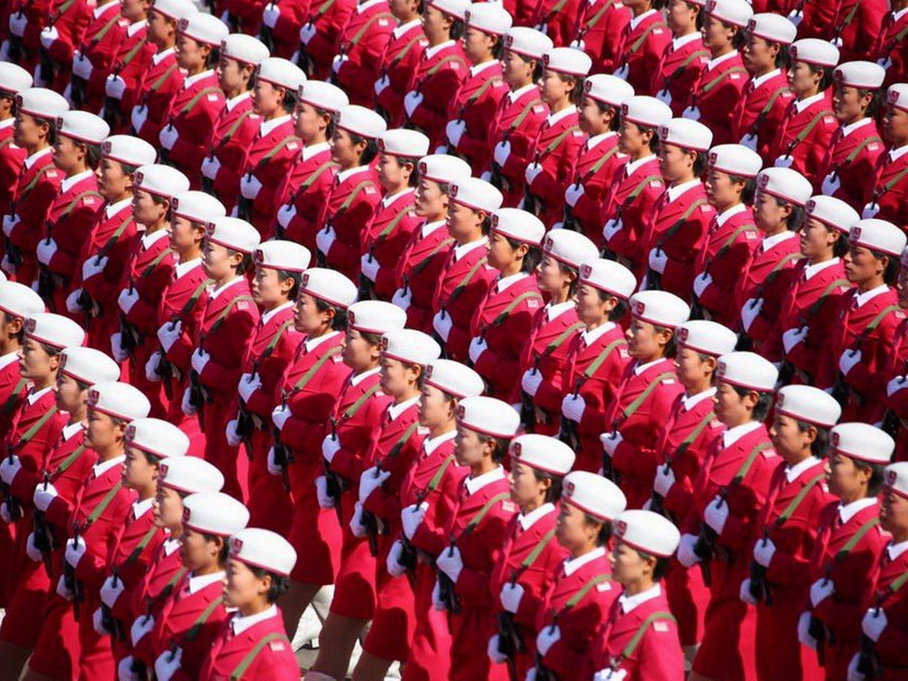 Национальный День военного парада на 60-й годовщины женский обои #24 - 1024x768