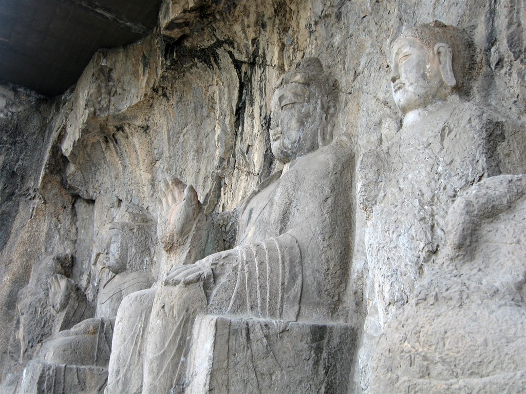 낙양, Longmen의 Grottoes는 배경 화면 #21 - 1024x768