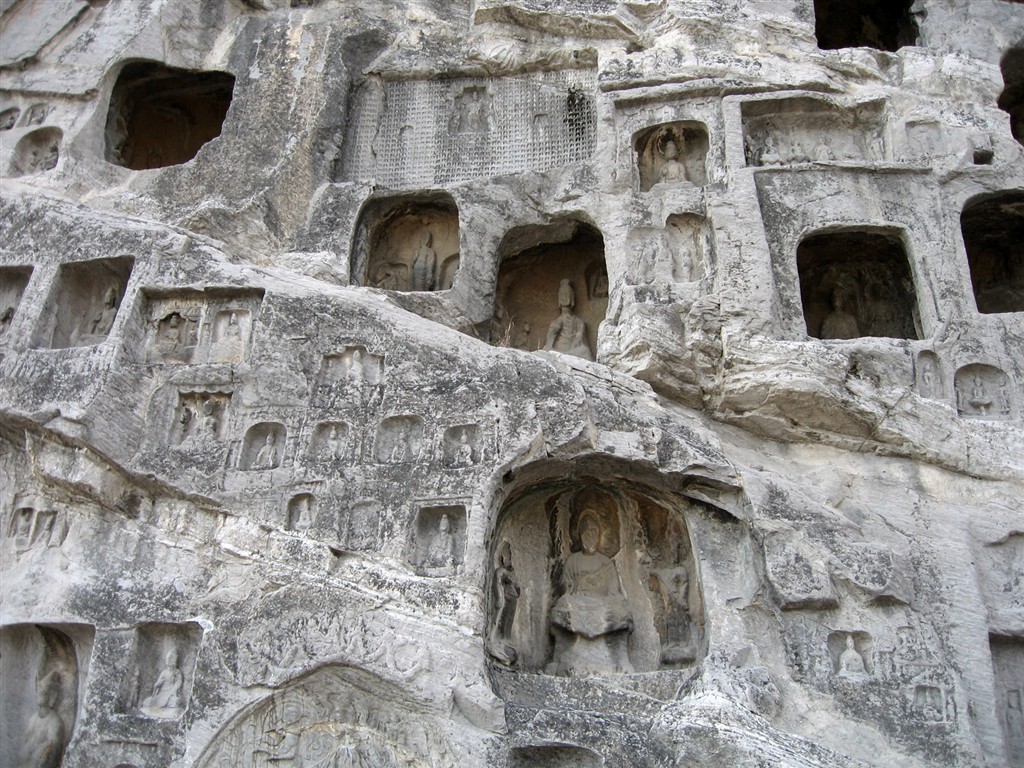 낙양, Longmen의 Grottoes는 배경 화면 #30 - 1024x768