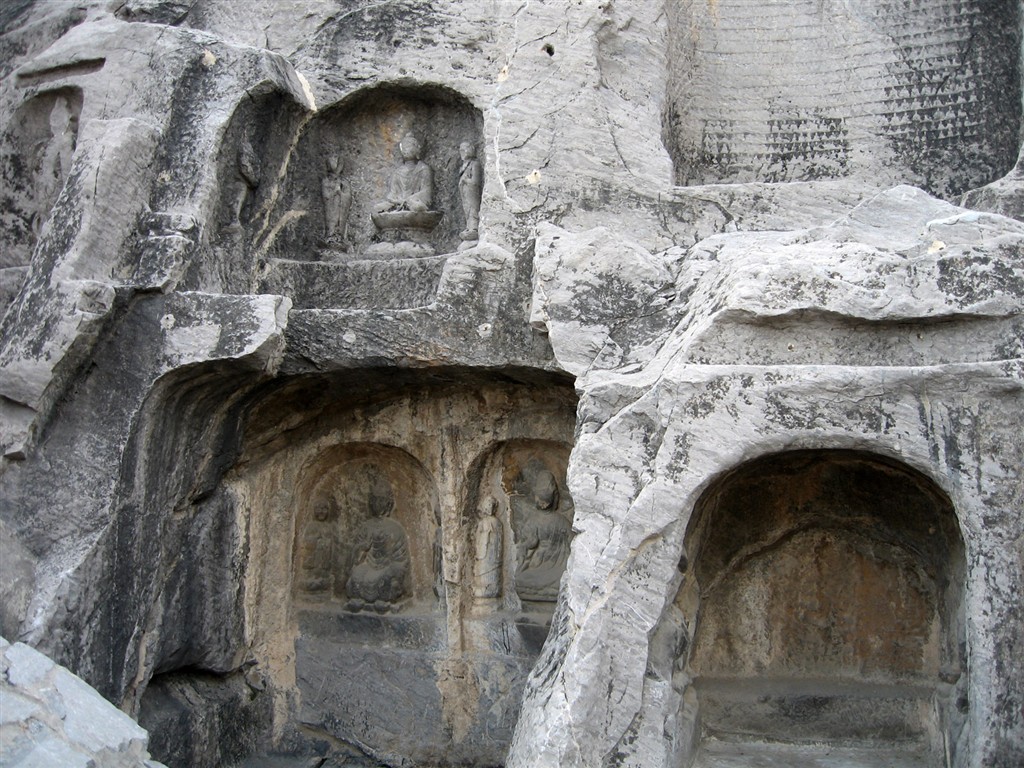 낙양, Longmen의 Grottoes는 배경 화면 #32 - 1024x768