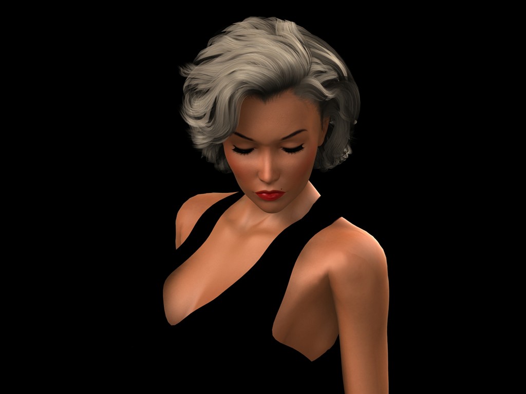 Widescreen 3D Femme Fond d'écran #6 - 1024x768