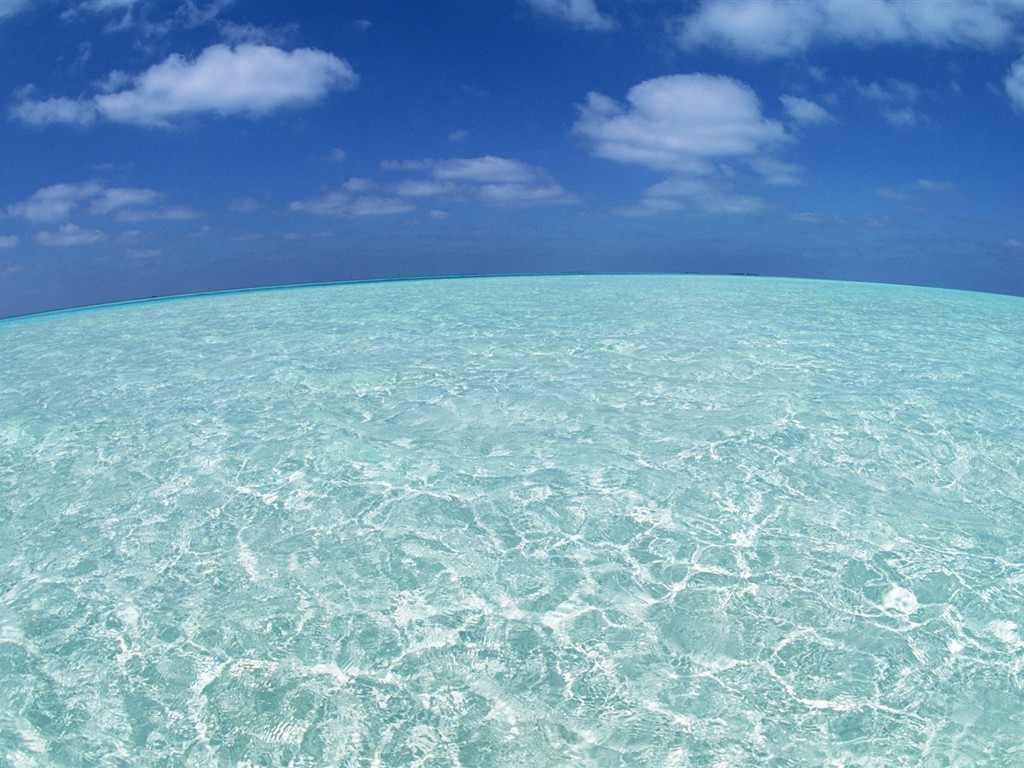 ciel bleu de l'eau aux Maldives et #18 - 1024x768