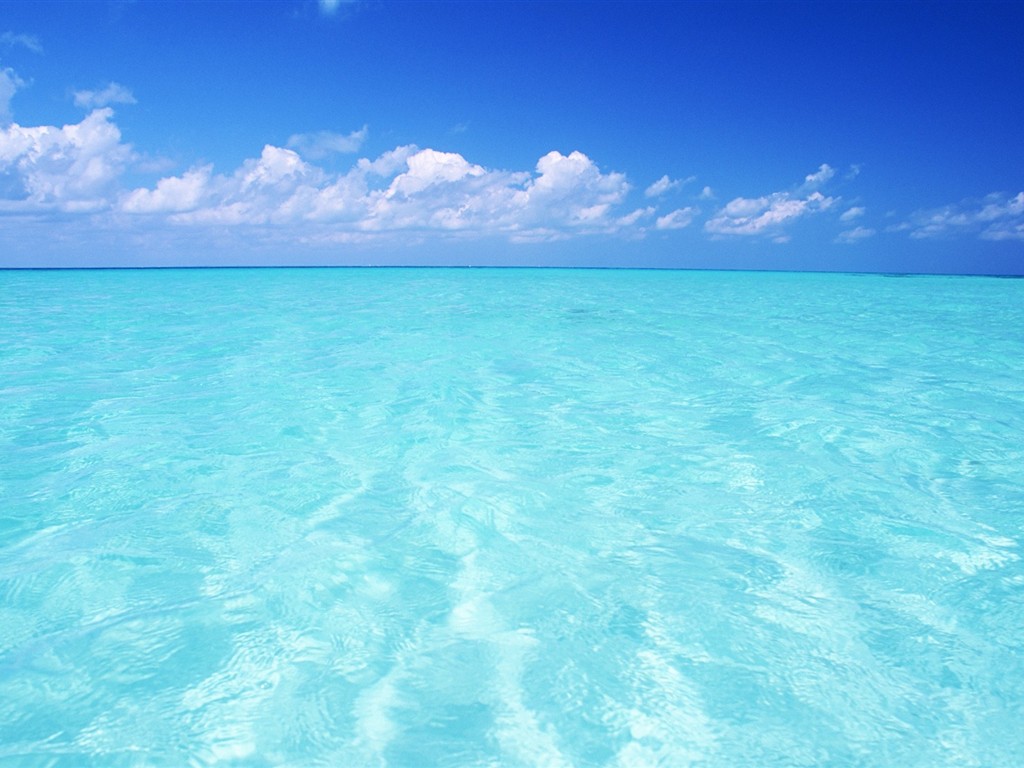 몰디브 물과 푸른 하늘 #20 - 1024x768