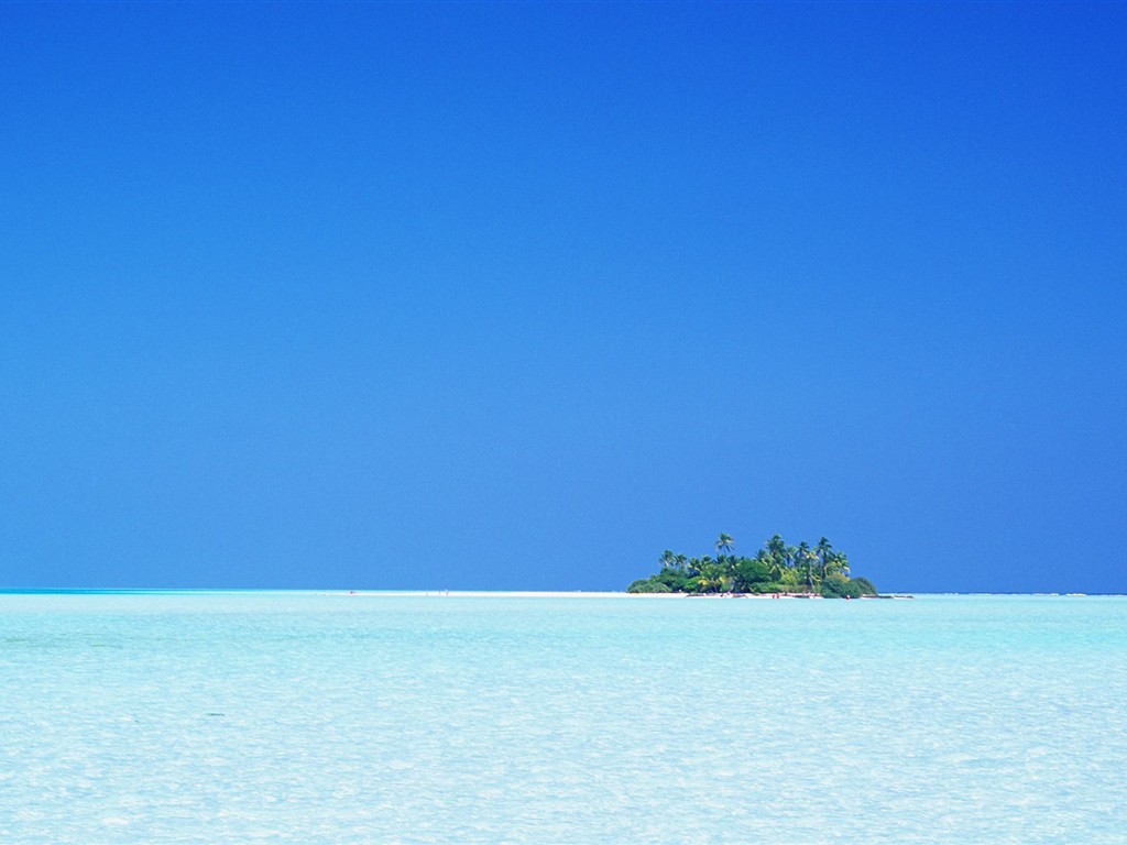 ciel bleu de l'eau aux Maldives et #21 - 1024x768