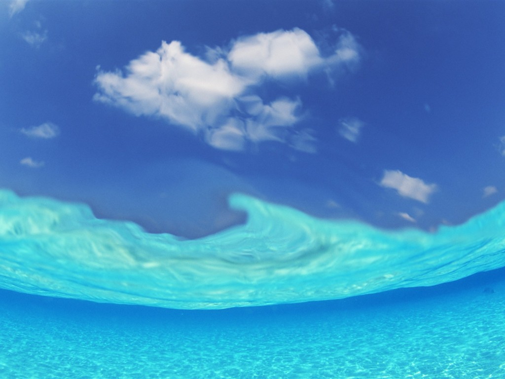 Maledivy vody a modrou oblohu #25 - 1024x768
