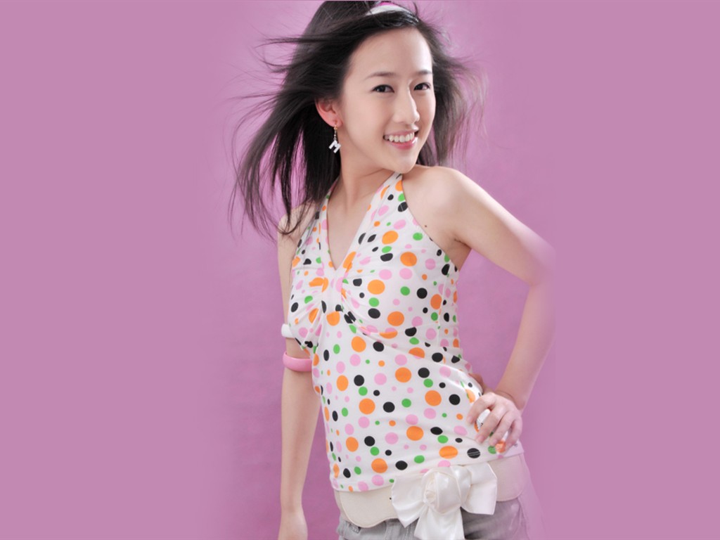 Liu Mei-obsahující tapety Happy dívka #2 - 1024x768
