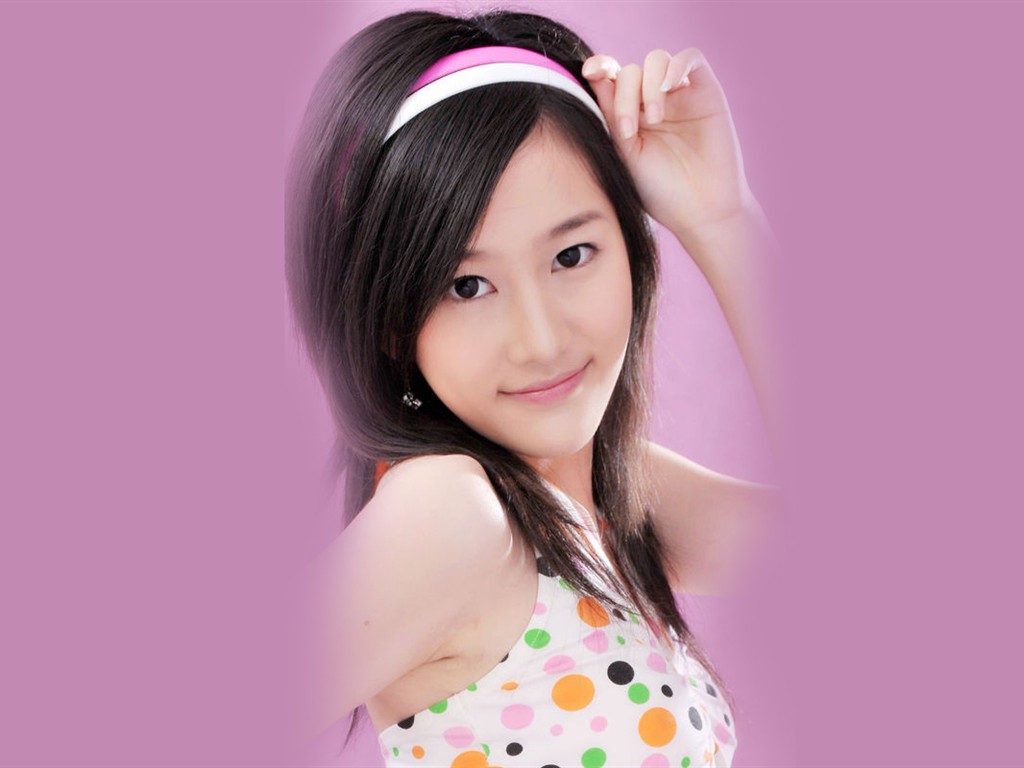 Liu Mei-obsahující tapety Happy dívka #3 - 1024x768