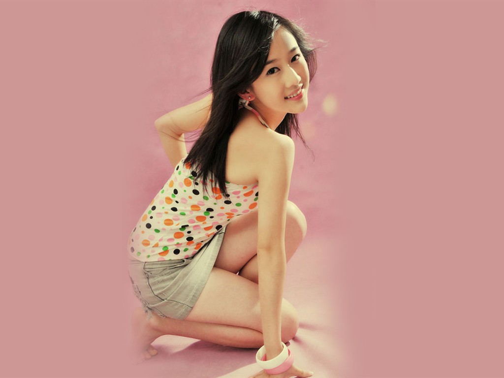 Liu Mei-obsahující tapety Happy dívka #6 - 1024x768