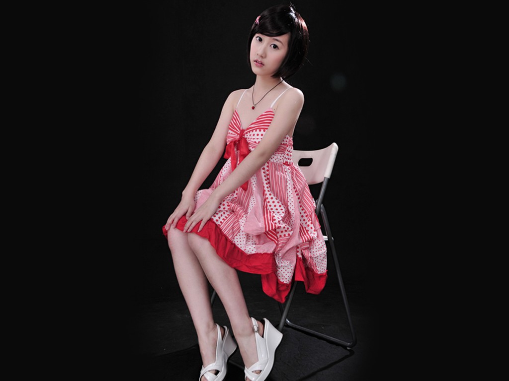 Liu Mei-obsahující tapety Happy dívka #13 - 1024x768