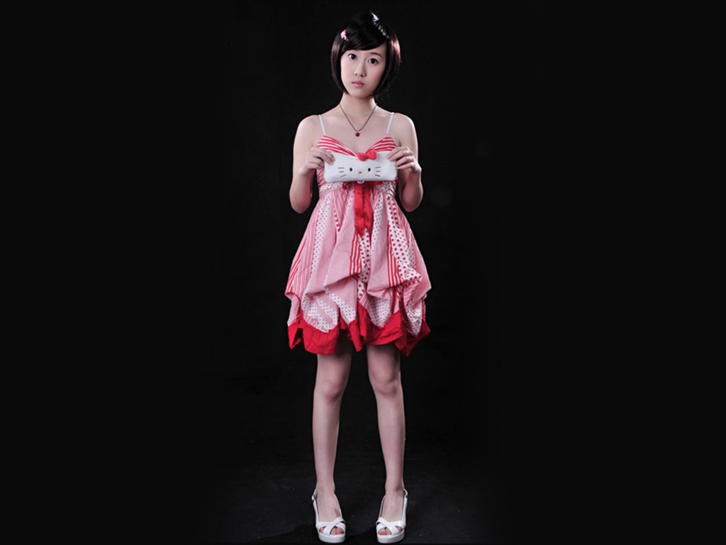 Liu Mei-obsahující tapety Happy dívka #14 - 1024x768