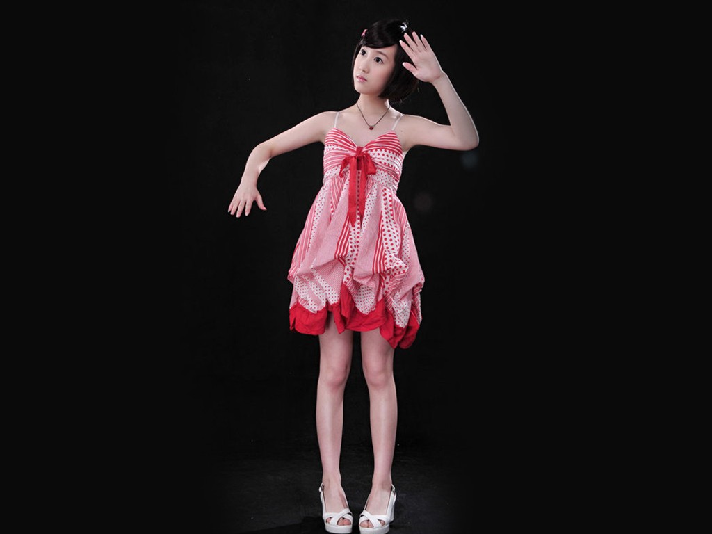 Liu Mei-obsahující tapety Happy dívka #16 - 1024x768