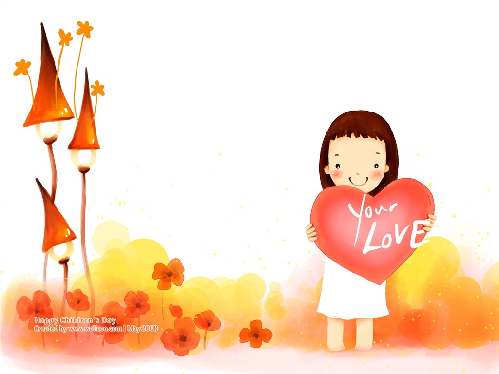 Lovely Day обои Детский иллюстратор #11 - 1024x768