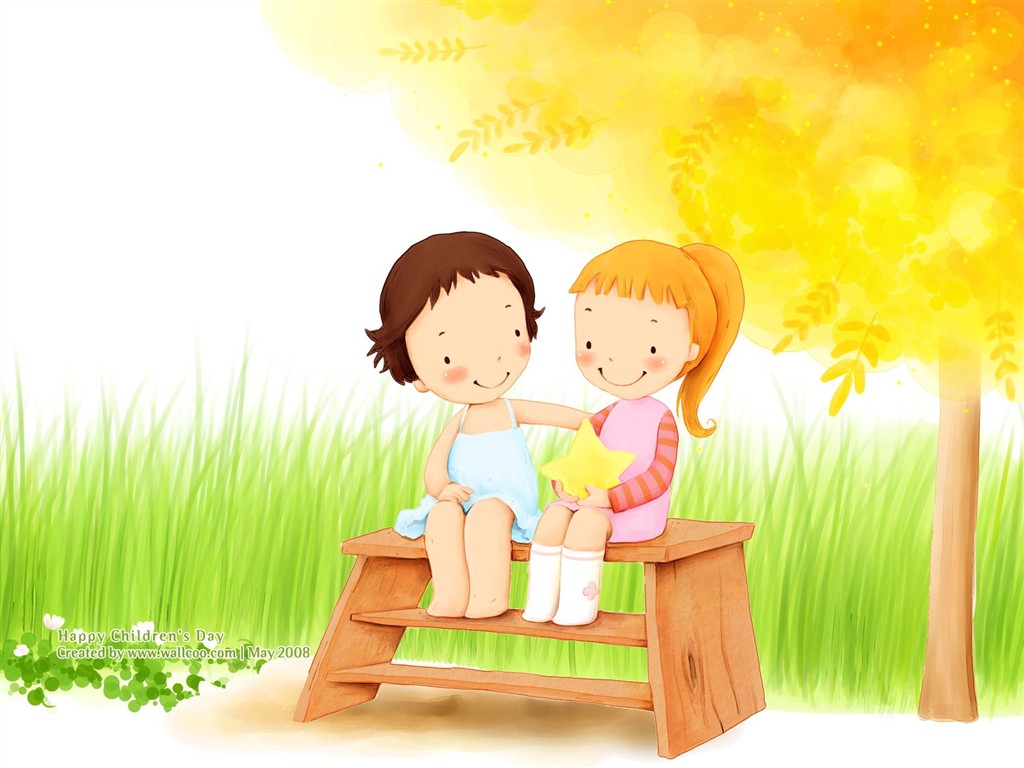 Lovely Day обои Детский иллюстратор #16 - 1024x768