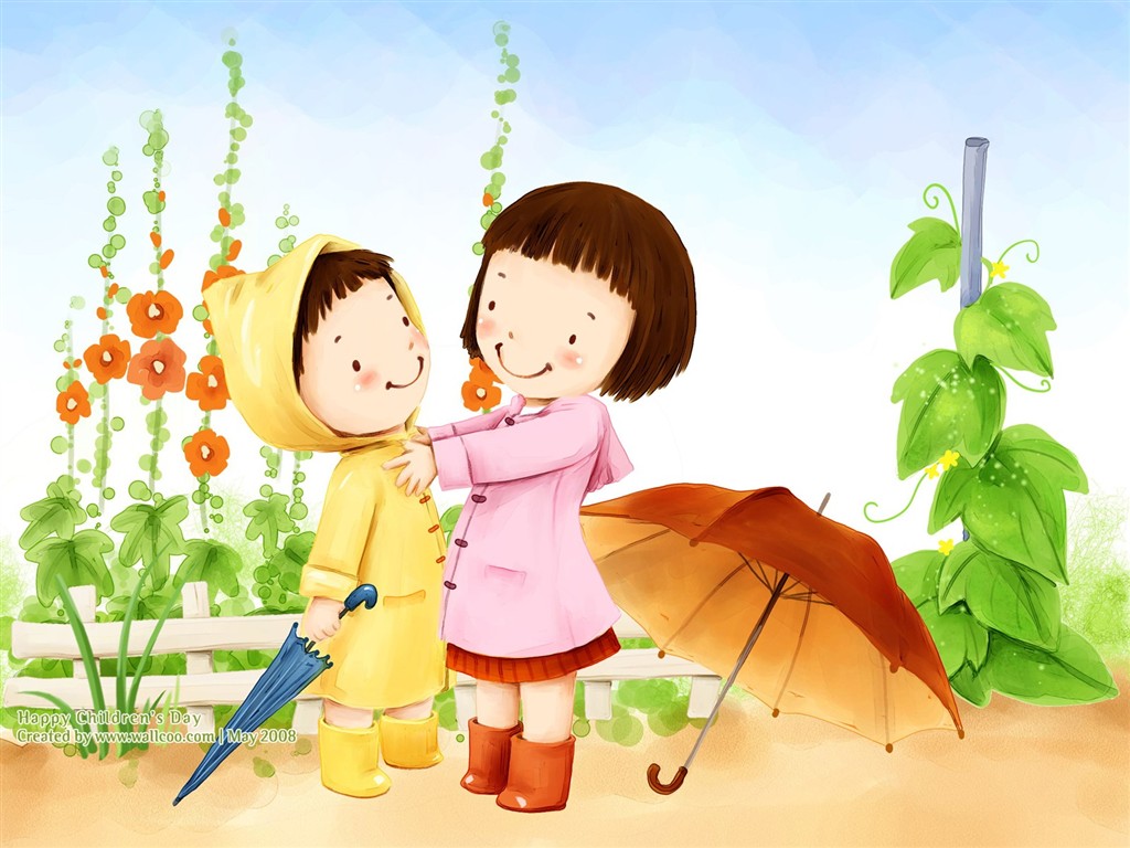 Lovely Children's Day wallpaper illustrator #30 - 1024x768