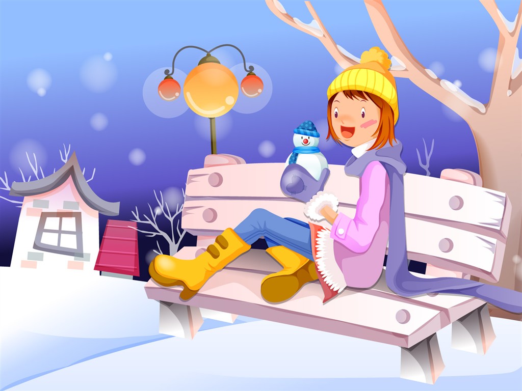 Christmas Winter Wallpaper chapter of Vector #7 - 1024x768