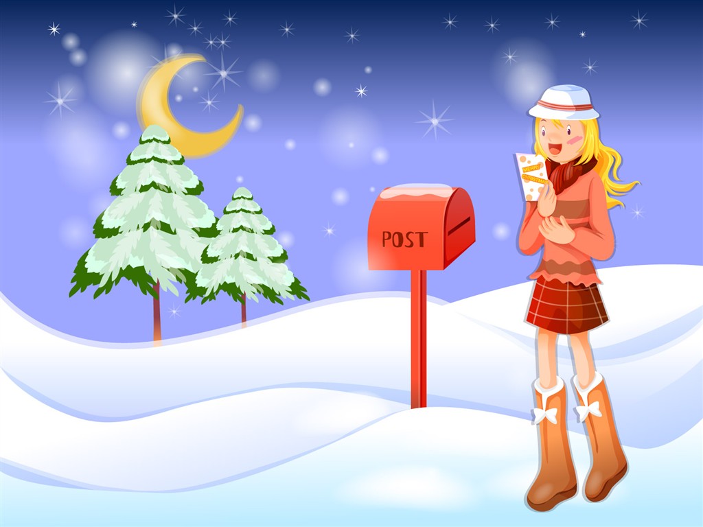 Christmas Winter Wallpaper chapter of Vector #11 - 1024x768