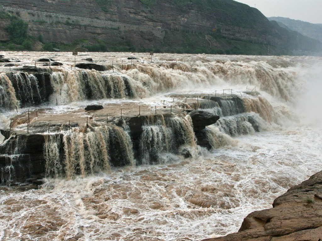 Continuously flowing Yellow River - Hukou Waterfall Travel Notes (Minghu Metasequoia works) #4 - 1024x768