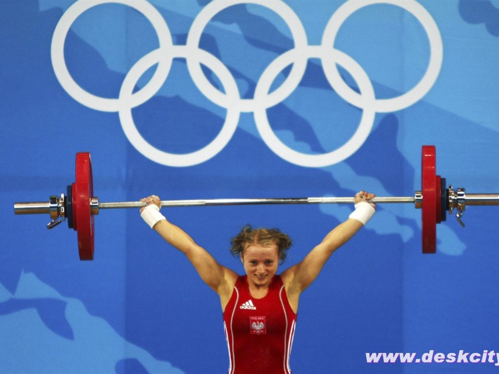 Пекинская Олимпиада Тяжелая атлетика обои #4 - 1024x768