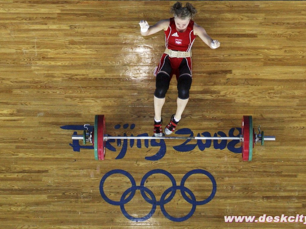 Пекинская Олимпиада Тяжелая атлетика обои #5 - 1024x768