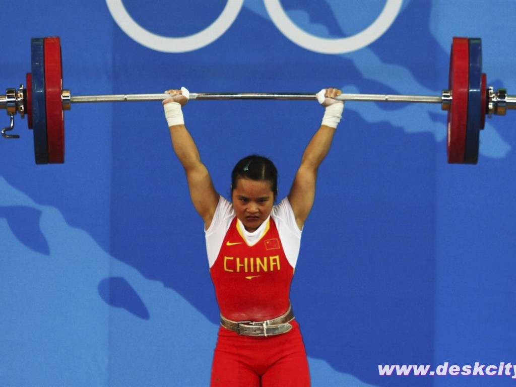 Пекинская Олимпиада Тяжелая атлетика обои #9 - 1024x768