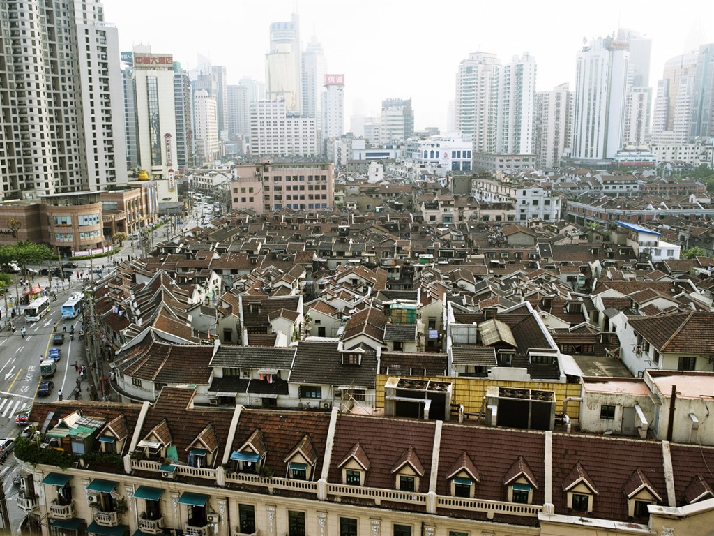 letmý pohled na městské tapety Číny #23 - 1024x768