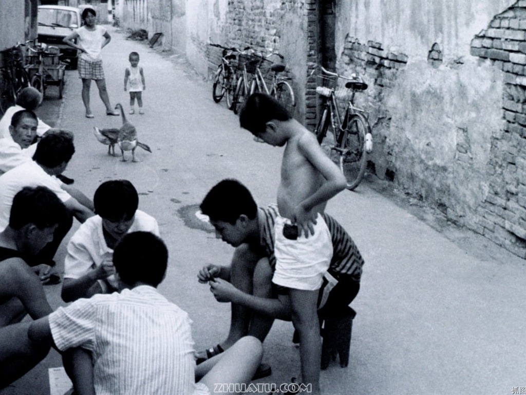 Старый Hutong жизни старые фотографии обои #5 - 1024x768