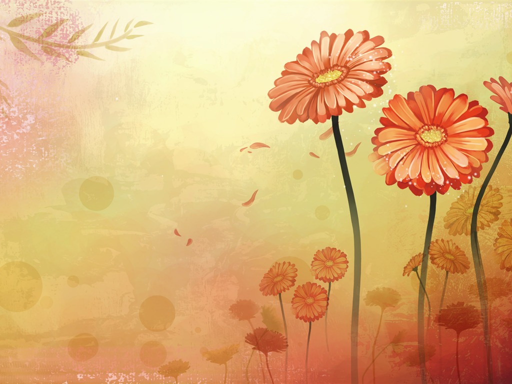 Fondo de pantalla de colores sintéticos Flor #28 - 1024x768