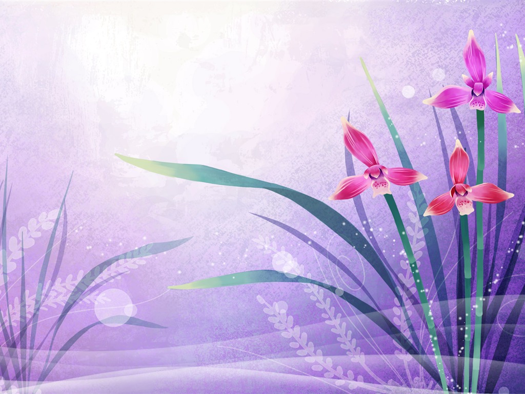Fondo de pantalla de colores sintéticos Flor #37 - 1024x768