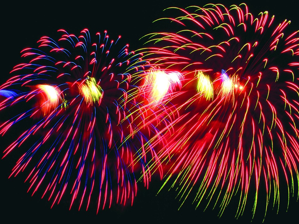 Festival fireworks display wallpaper #10 - 1024x768