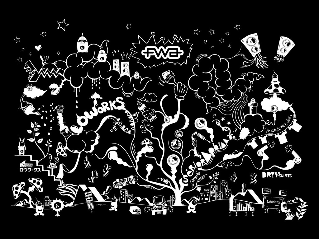 FWA Álbum Negro fondos de pantalla #15 - 1024x768