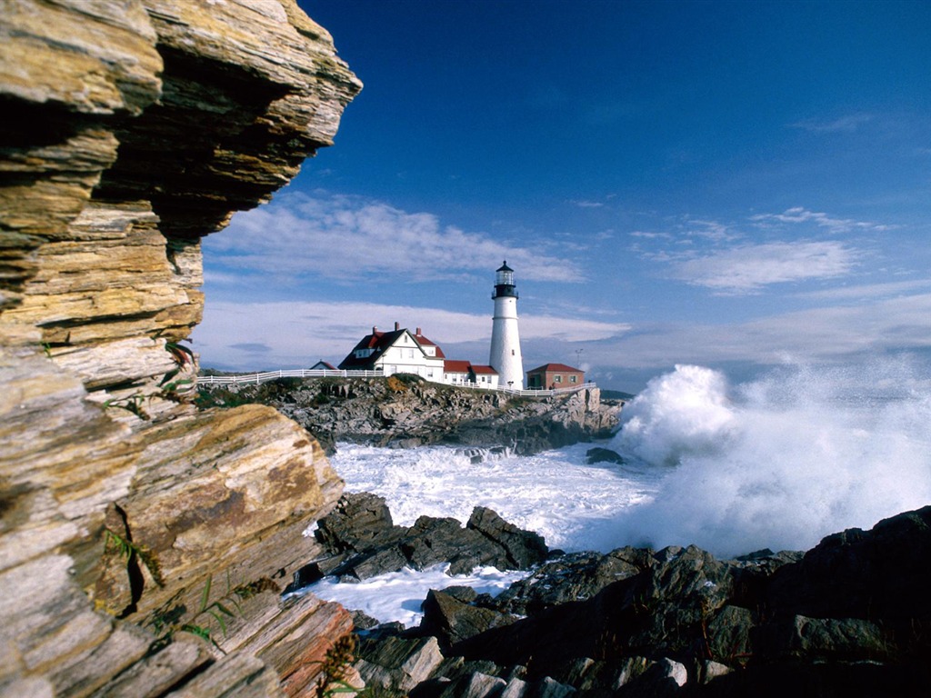 Pobřežní Lighthouse HD Wallpaper #8 - 1024x768