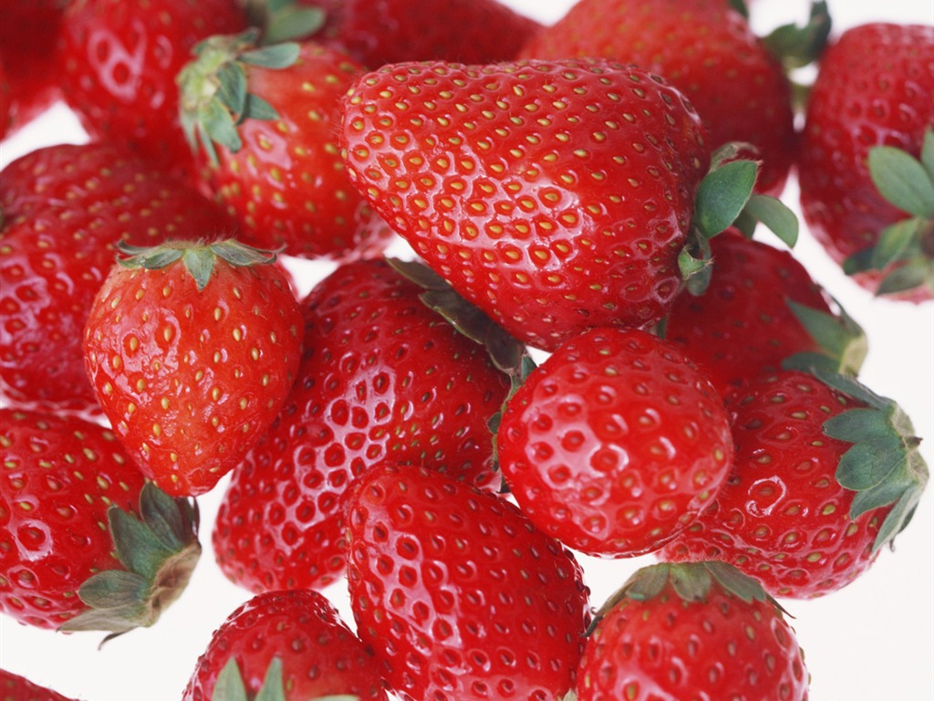 Fond d'écran aux fraises fraîches #1 - 1024x768