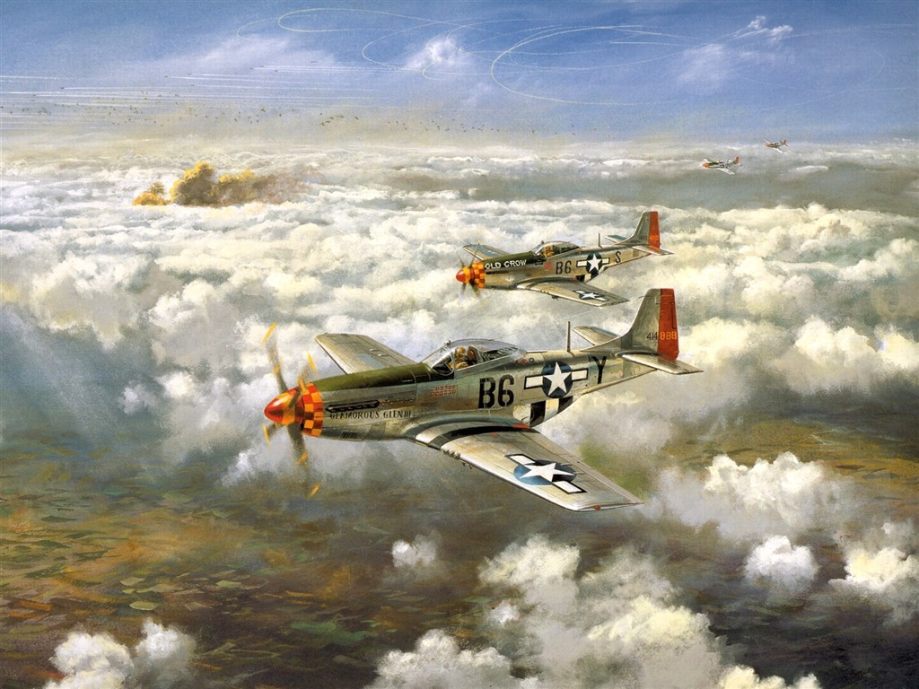 HD wallpaper painting aircraft #2 - 1024x768