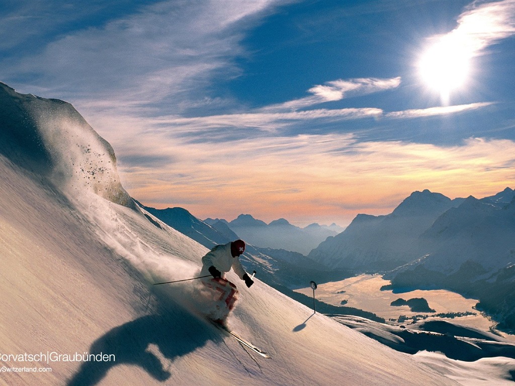 Switzerland Tourism Winter wallpaper #5 - 1024x768
