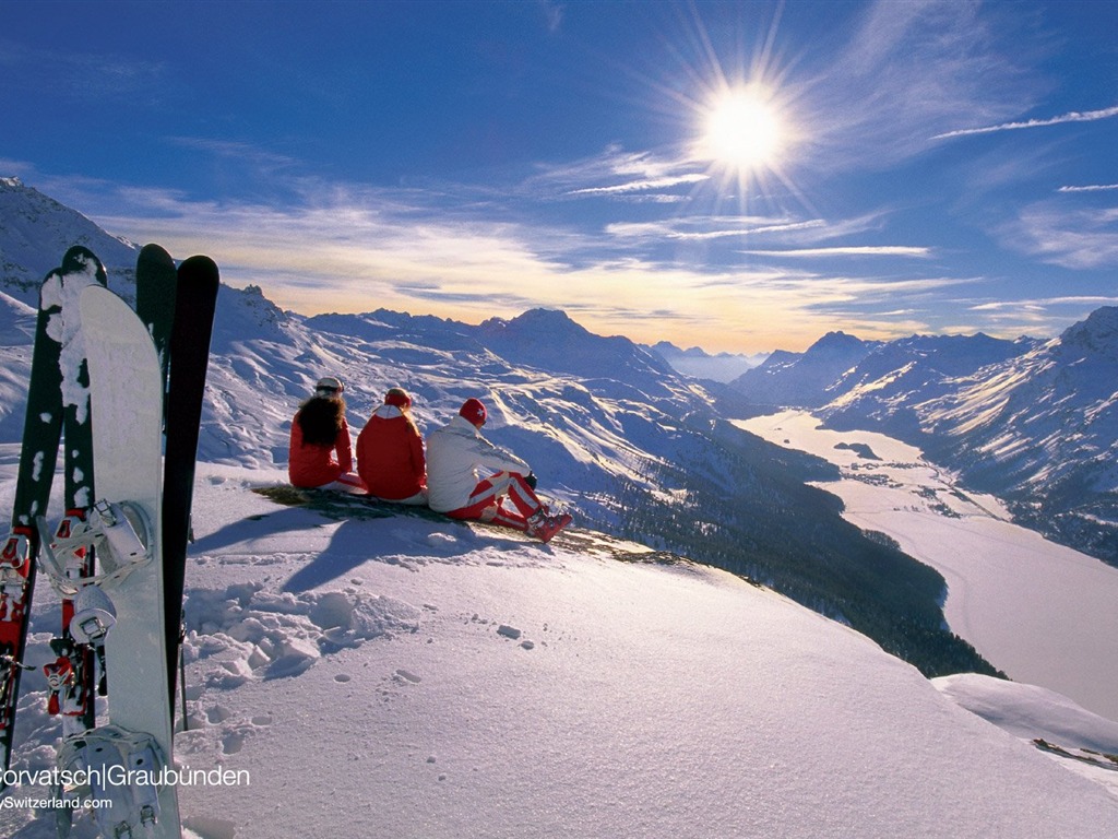 Suisse Tourisme d'hiver de papier peint #6 - 1024x768