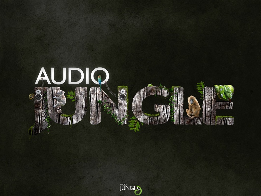 Аудио джунглей Обои Дизайн #12 - 1024x768