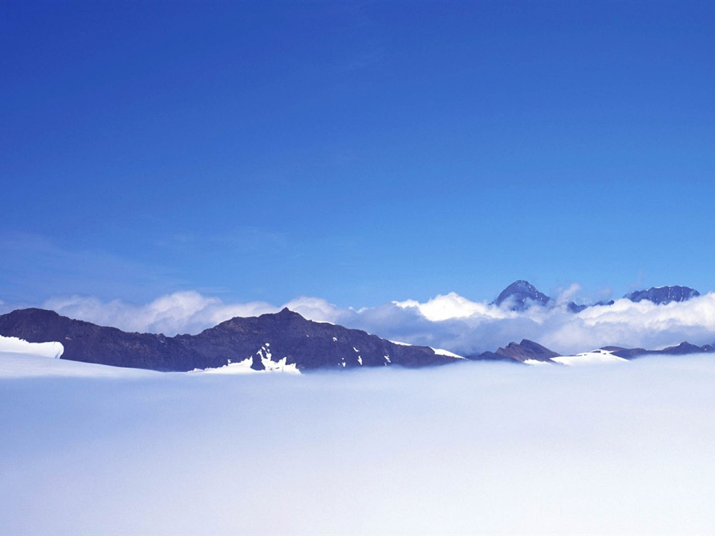 fondos de escritorio de alta definición de invierno la nieve fresca escena #10 - 1024x768