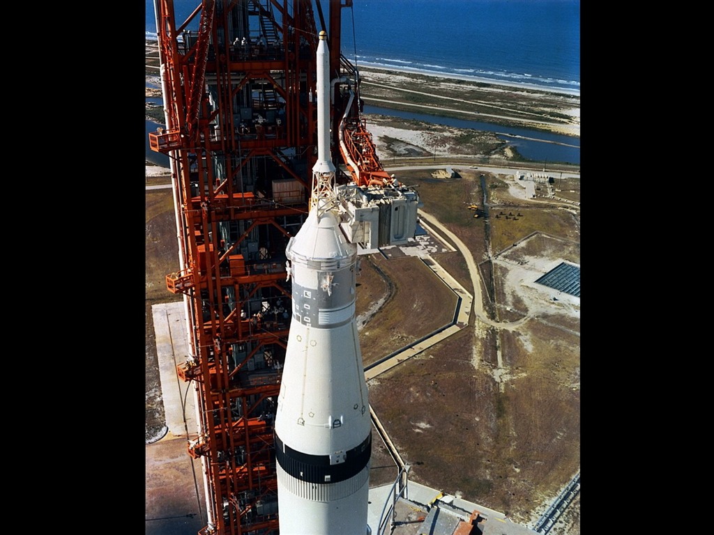 아폴로 11 호 드문 사진 월페이퍼 #12 - 1024x768